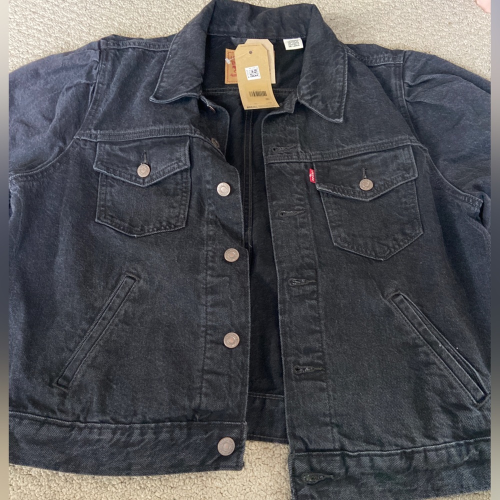 Levi’s Women’s Baggy Trucker Black Denim Jacket